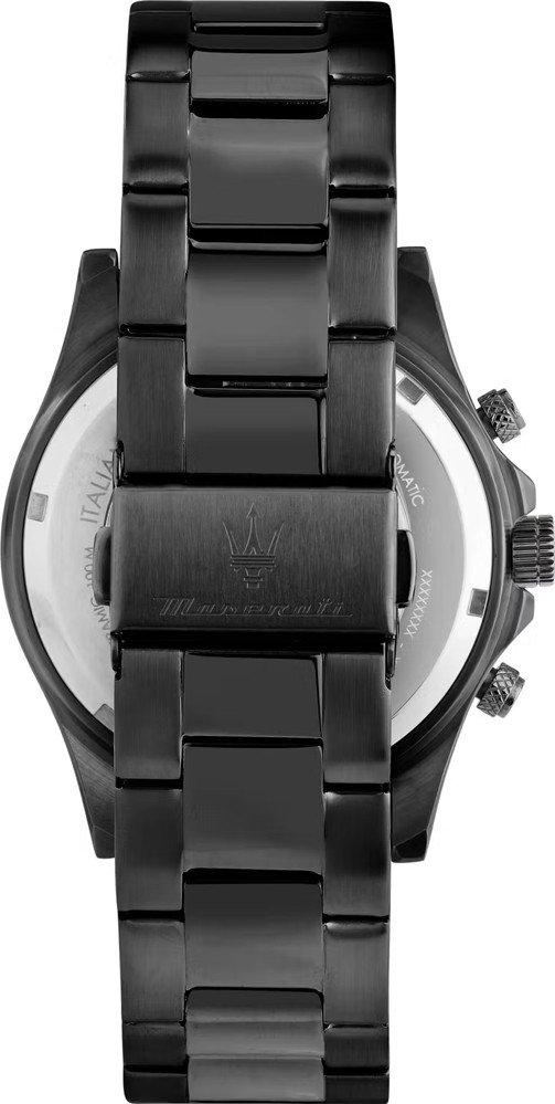 Maserati Competizione Chronograph Blue Dial Black Steel Strap Watch For Men - R8873600005