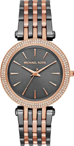 Michael Kors Darci Analog Quartz Grey Dial Two Tone Steel Strap Watch For Women - MK3584