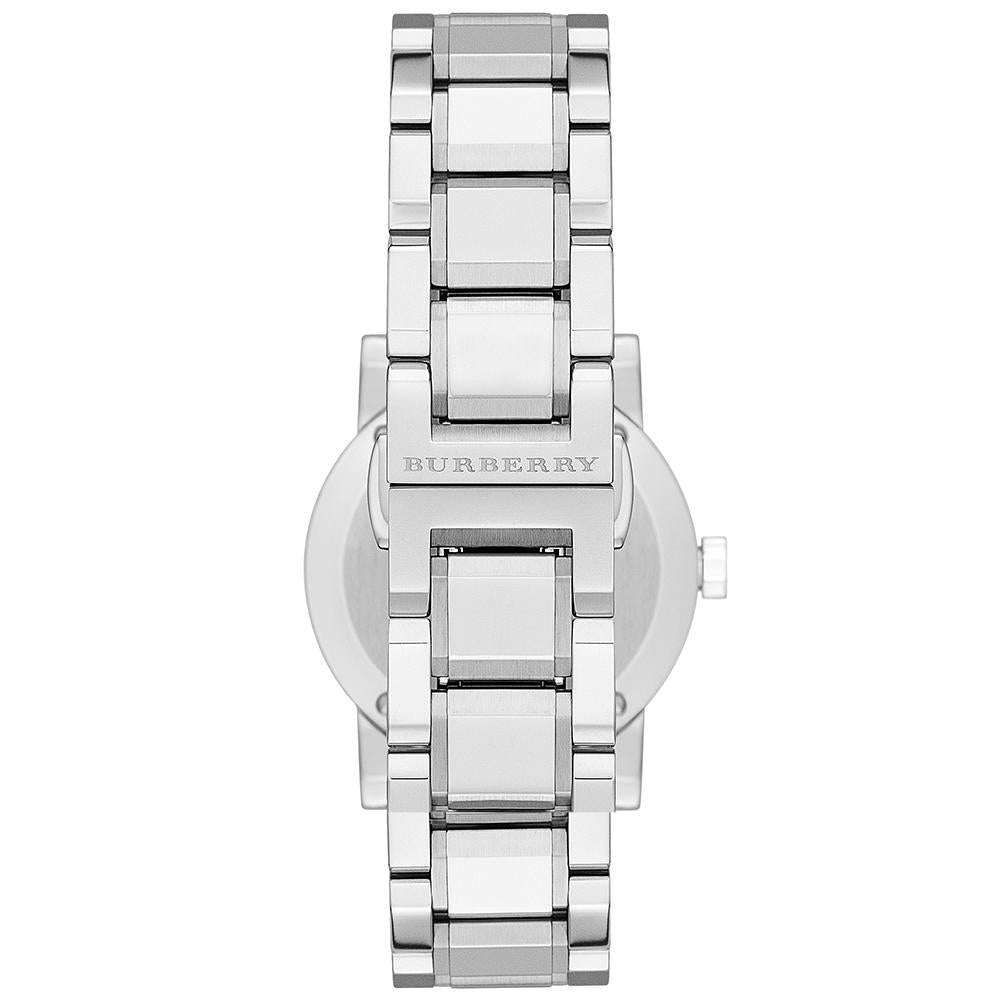 Burberry The City Diamonds Silver Dial Silver Steel Strap Watch for Women - BU9220