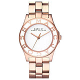 Marc Jacobs Blade White Dial Gold Steel Strap Watch for Women - MBM3075