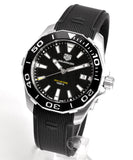 Tag Heuer Aquaracer Black Dial Black Rubber Strap Watch for Men - WAY111A.FT6151