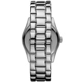 Emporio Armani Valente Black Dial Silver Steel Strap Watch For Men - AR0680