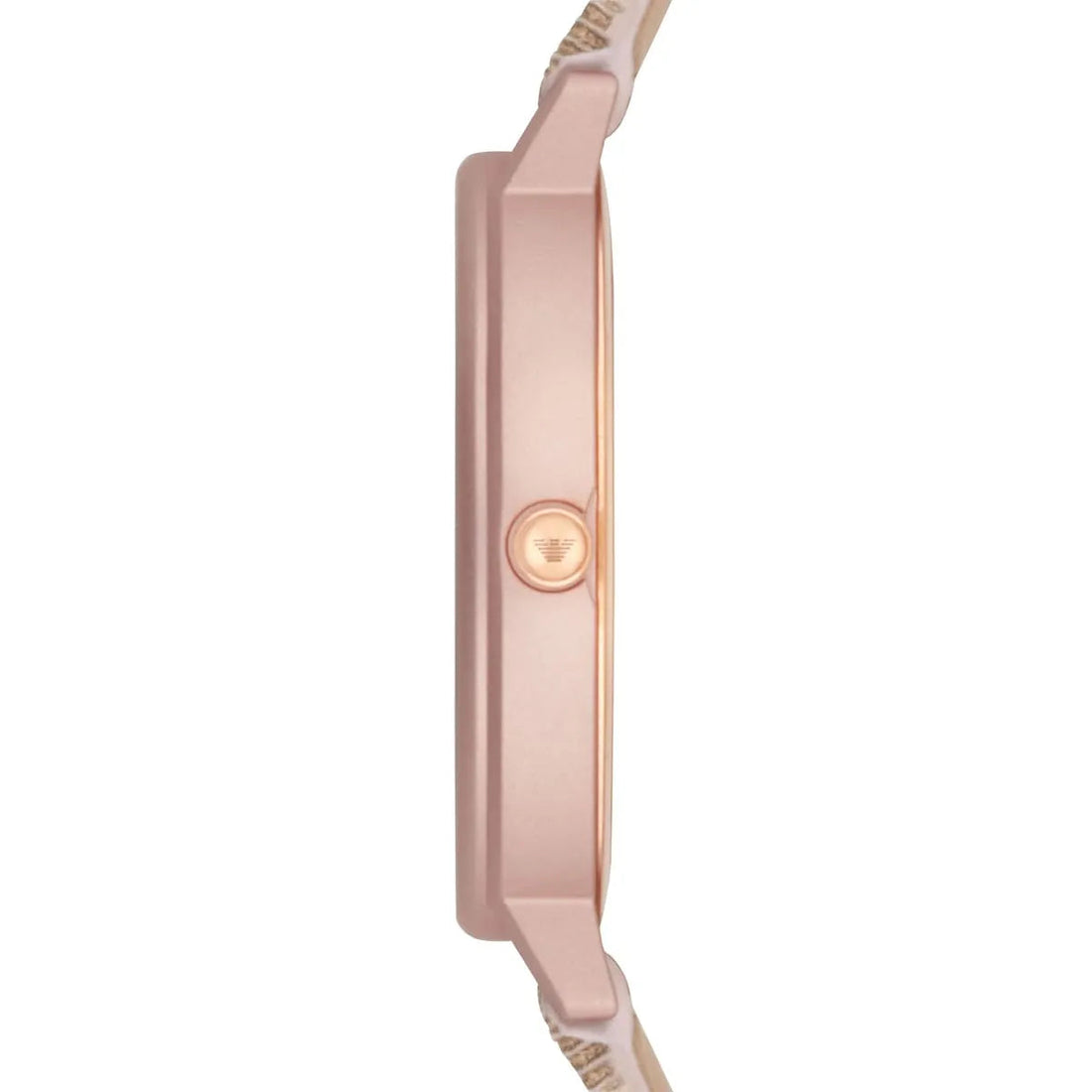 Emporio Armani Kappa Quartz Rose Gold Dial Pink Leather Strap Watch For Women - AR11010