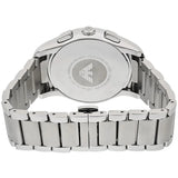 Emporio Armani Valente Chronograph Silver Dial Silver Steel Strap Watch For Men - AR11081