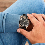 Emporio Armani Sport Quartz Black Dial Black Rubber Strap Watch For Men - AR11101