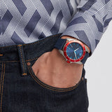 Emporio Armani Sigma Quartz Blue Dial Blue Silicone Strap Watch For Men - AR11217