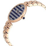 Emporio Armani Arianna Quartz Grey Dial Rose Gold Steel Strap Watch For Women - AR11220