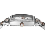 Emporio Armani Gianni T Bar White Mother Of Pearl Dial Two Tone Steel Strap Watch For Women - AR11519