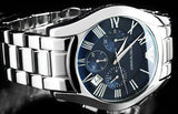 Emporio Armani Classic Blue Dial Silver Steel Strap Watch For Men - AR1635