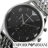 Emporio Armani Beta Chronograph Black Dial Steel Strap Watch For Men - AR1863