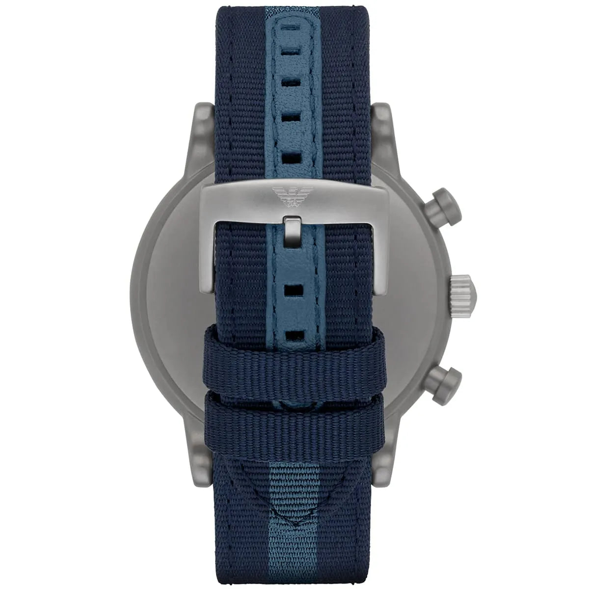 Emporio Armani Luigi Chronograph Quartz Blue Dial Blue Nylon Strap Watch For Men - AR1949
