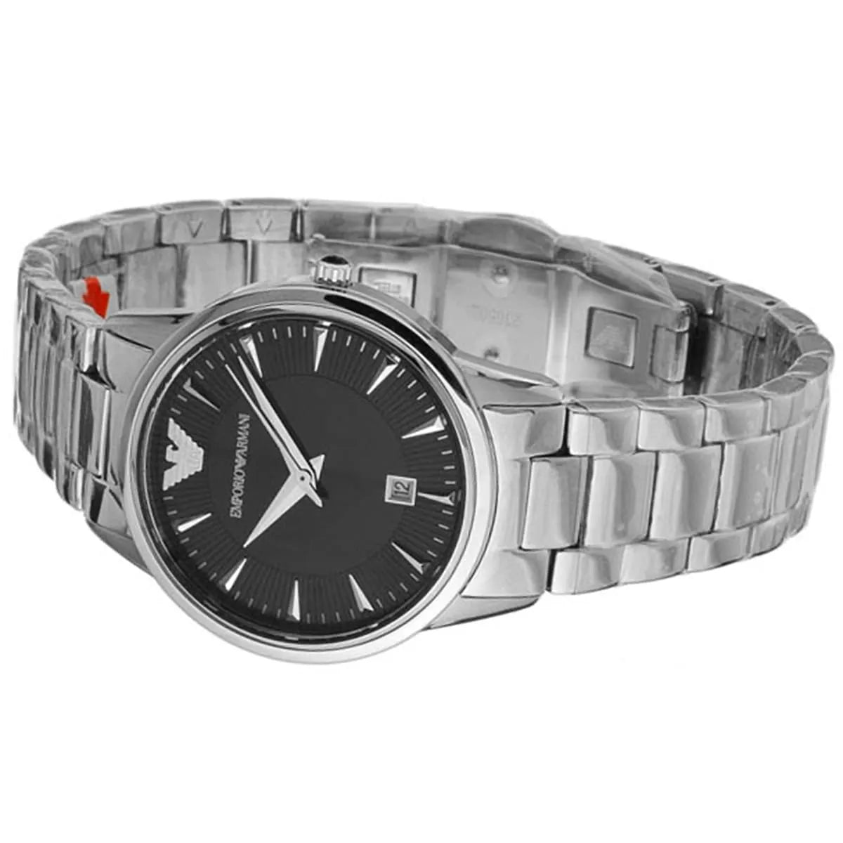 Emporio Armani Classic Quartz Black Dial Silver Steel Strap Watch For Women - AR2441