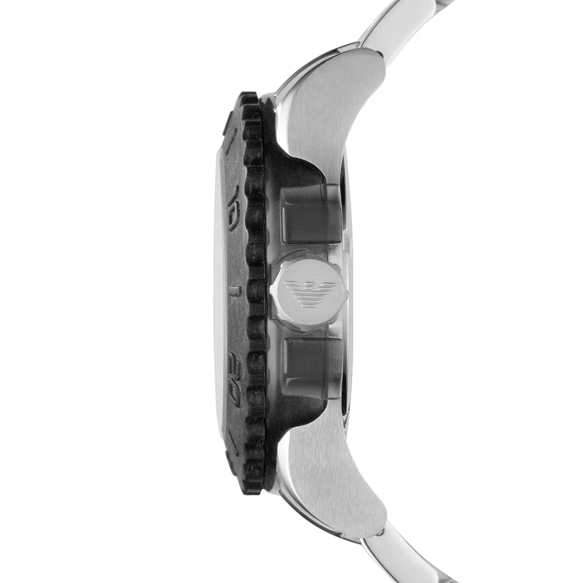 Emporio Armani Bracelet Collection Black Dial Silver Steel Strap Watch For Men - AR5970