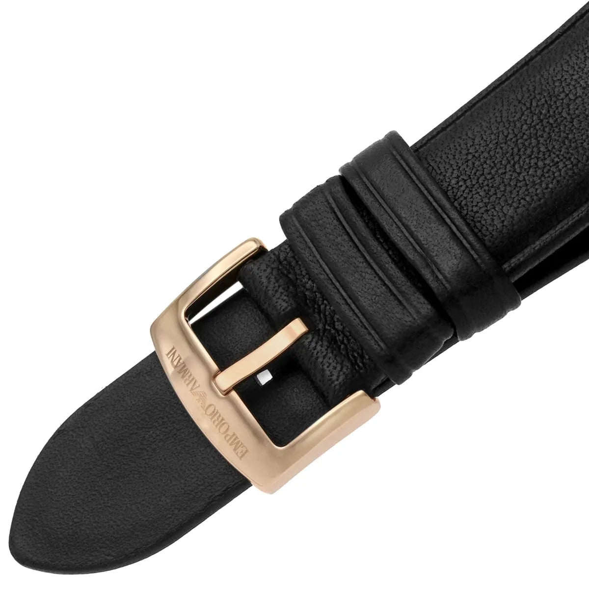 Emporio Armani Luigi Automatic Silver Dial Black Leather Strap Watch For Men - AR60013