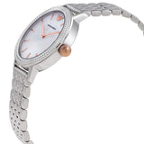 Emporio Armani Interchangeable Analog Mother of Pearl Dial Silver Steel Strap Watch For Women - AR80020
