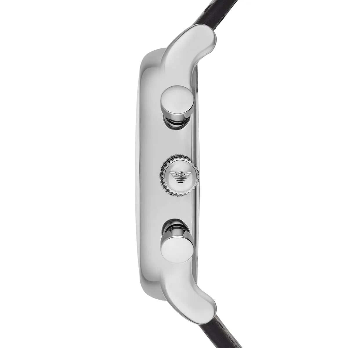 Emporio Armani Dress Analog Black Dial Black Leather Strap Watch For Men - AR8029