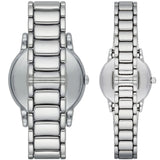 Emporio Armani Quartz White Dial Silver Steel Strap Watch For Men - AR90000