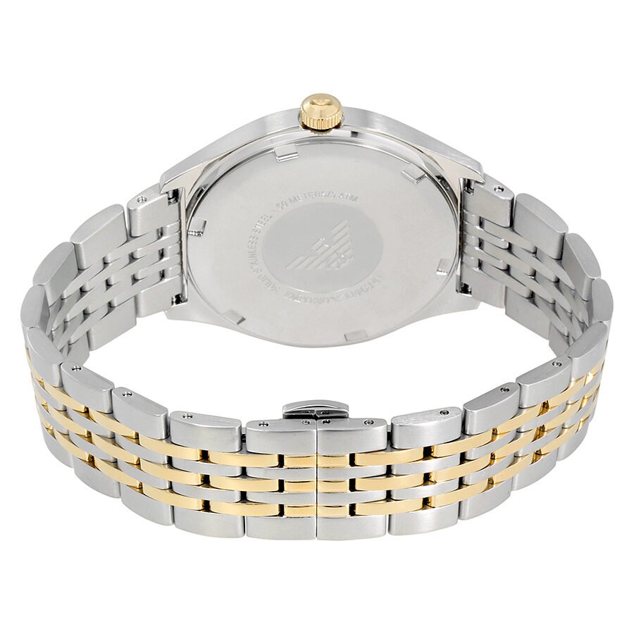 Emporio Armani Cream Dial Two Tone Steel Strap Watch For Men - AR11034