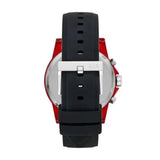 Armani Exchange Outerbanks Chronograph Black Dial Black Silicone Strap Watch For Men - AX1338