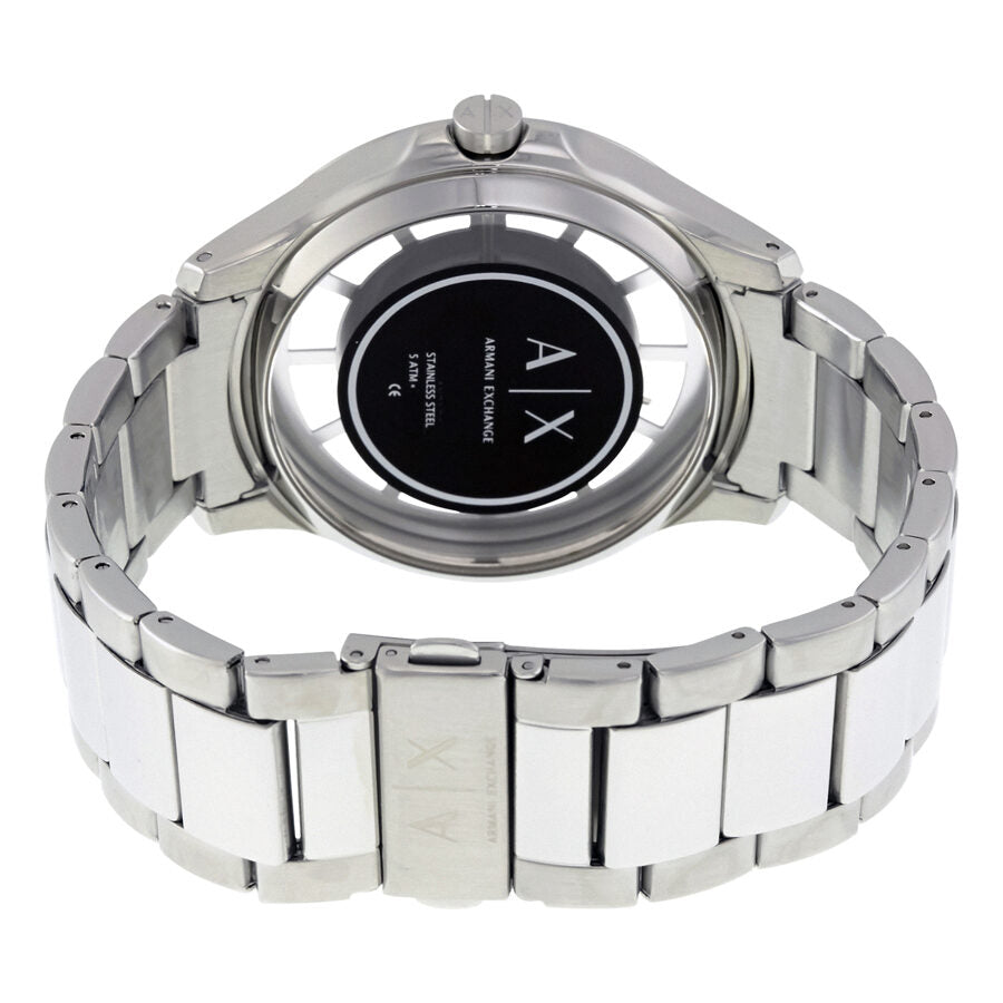 Armani Exchange Hampton Chronograph Blue Dial Silver Steel Strap Watch For Men - AX2178