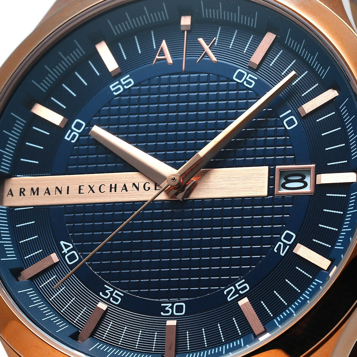 Armani Exchange Hampton Chronograph Blue Dial Brown Leather Strap Watch For Men - AX2172