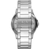Armani Exchange Hampton Chronograph Black Dial Silver Steel Strap Watch For Men - AX2179
