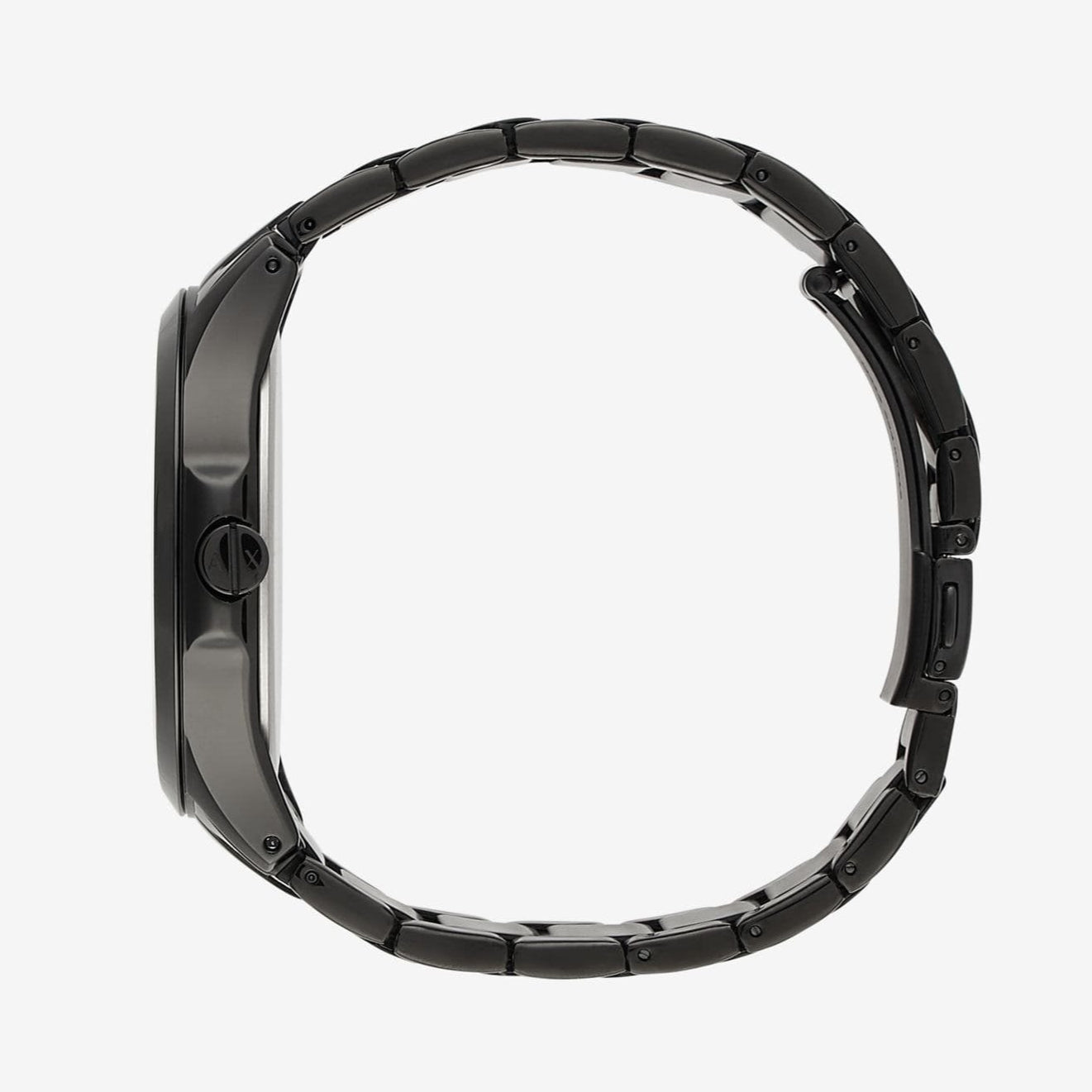 Armani Exchange Hampton Chronograph Black Dial Black Steel Strap Watch For Men - AX2413