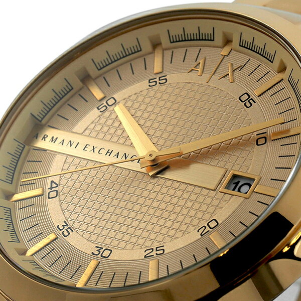 Armani Exchange Hampton Chronograph Gold Dial Gold Steel Strap Watch For Men - AX2415