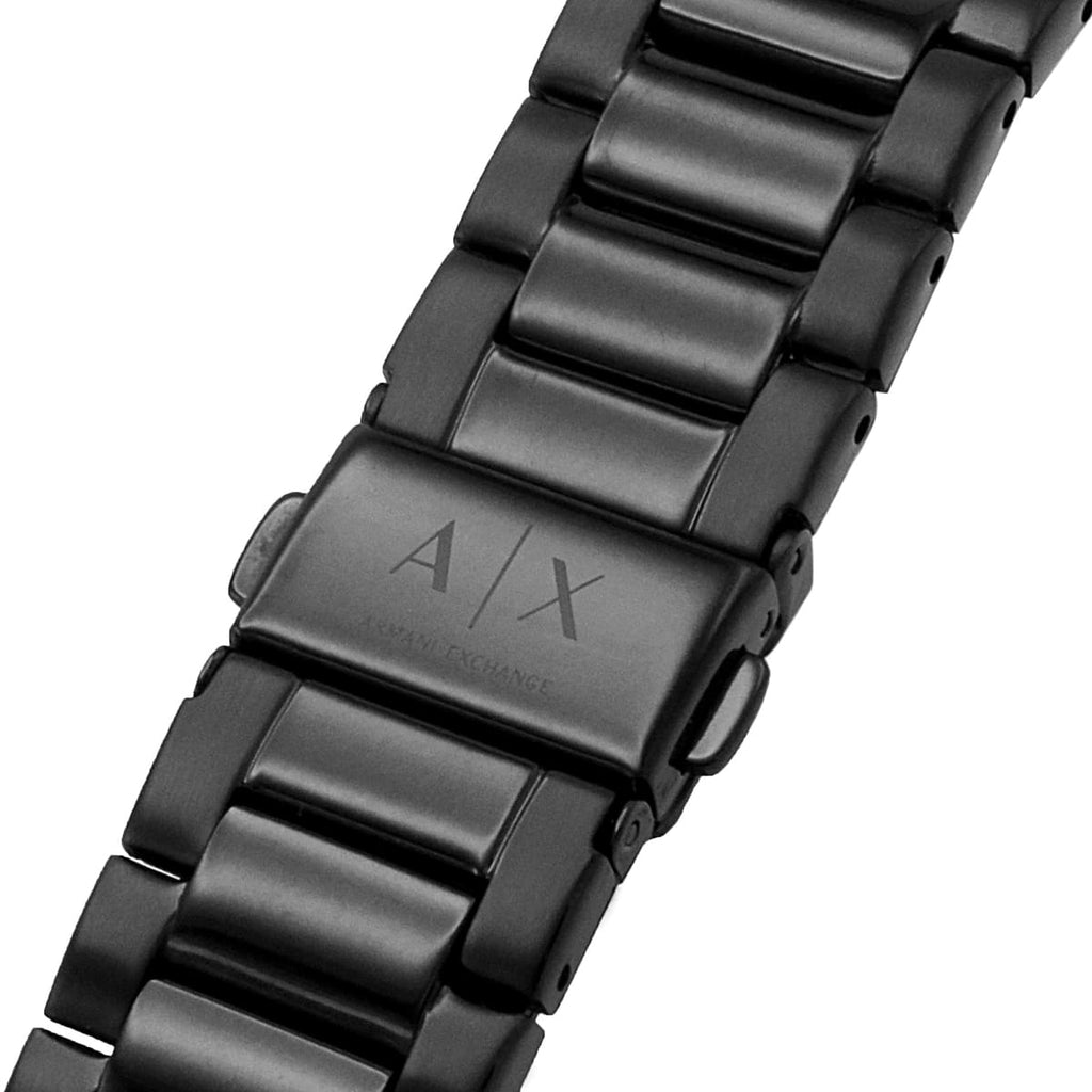 Armani Exchange Cayde Multicolor Dial Black Steel Strap Watch For Men - AX2725