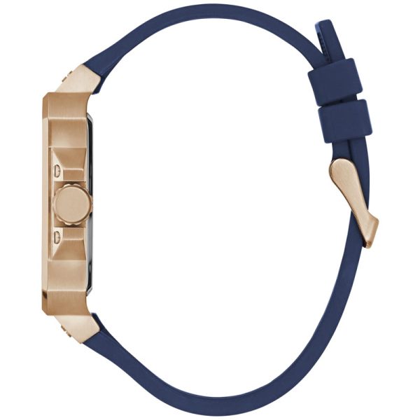 Guess Leo Chronograph Blue Dial Blue Silicone Strap Watch For Men - GW0637G3