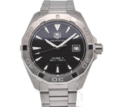 Tag Heuer Aquaracer Automatic Black Dial Silver Steel Strap Watch for Men - WAY2110.BA0928