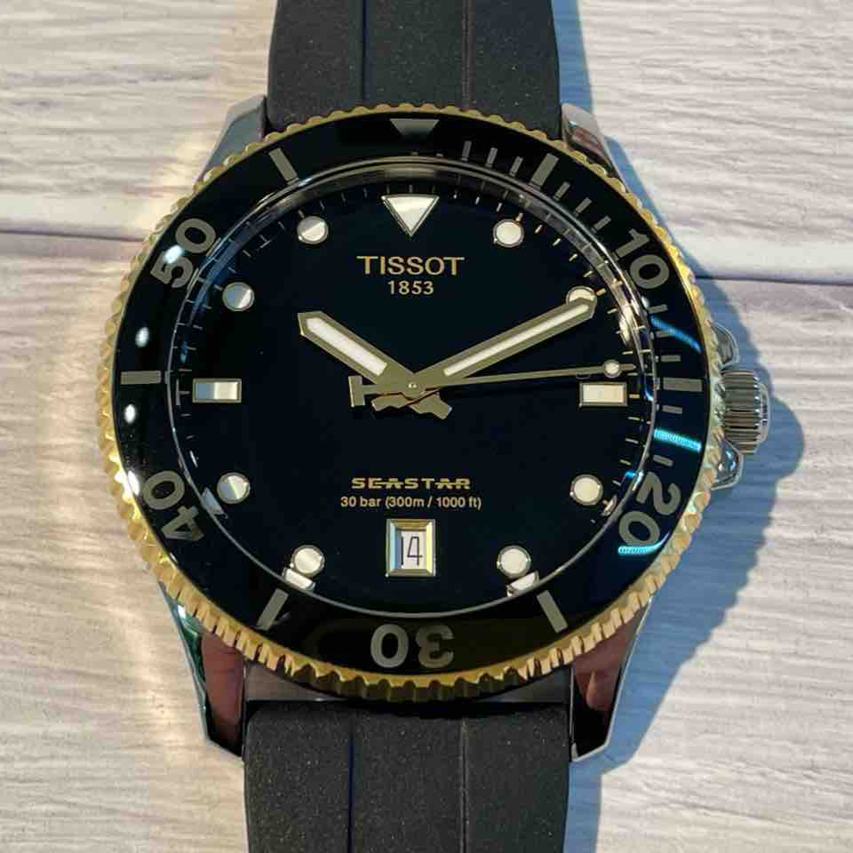 Tissot Seastar 1000 Black Dial Black Rubber Strap Watch For Men - T120.410.27.051.00