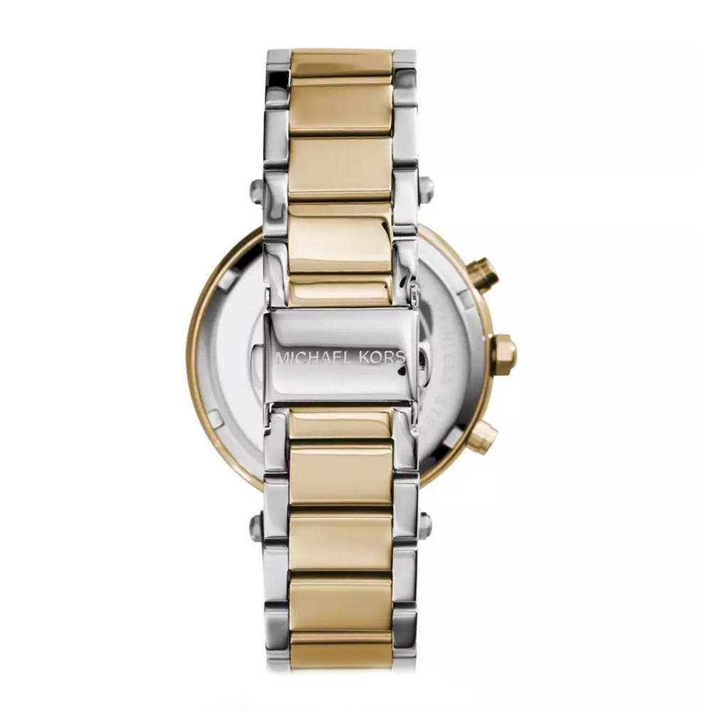 Michael Kors Parker White Dial Two Tone Steel Strap Watch for Women - MK5626