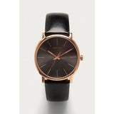 Calvin Klein Posh Black Dial Black Leather Strap Watch for Men - K8Q316C3