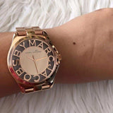 Marc Jacobs Henry Rose Gold Dial Rose Gold Steel Strap Watch for Women - MBM3207