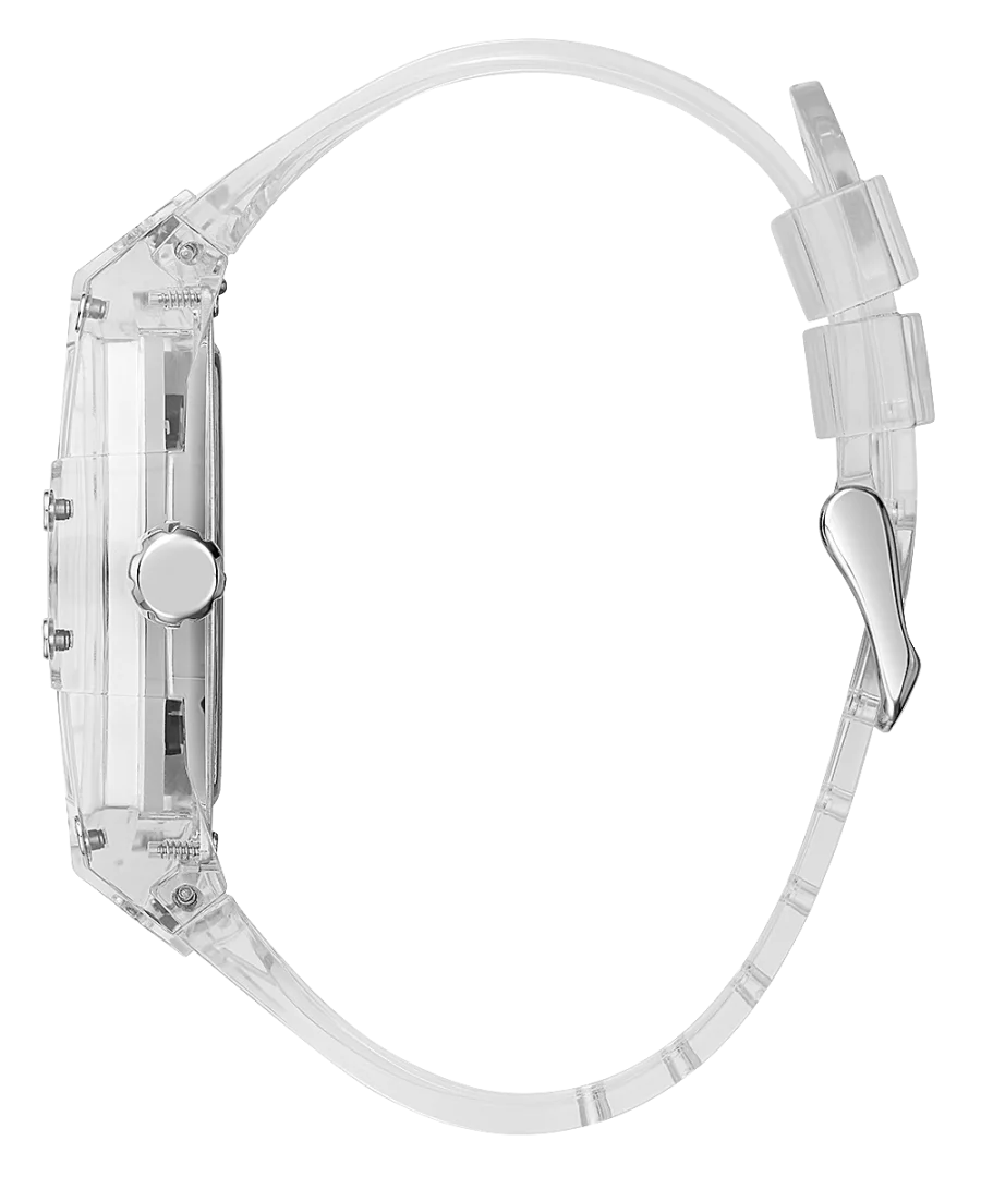 Guess Phoenix J Balvin White Dial Transparent Silicone Strap Watch For Men - V1051M1