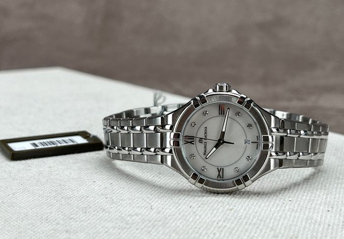 Maurice Lacroix Aikon White Mother of Pearl Dial Silver Steel Strap Watch for Women - AI1004-SS002-170-1