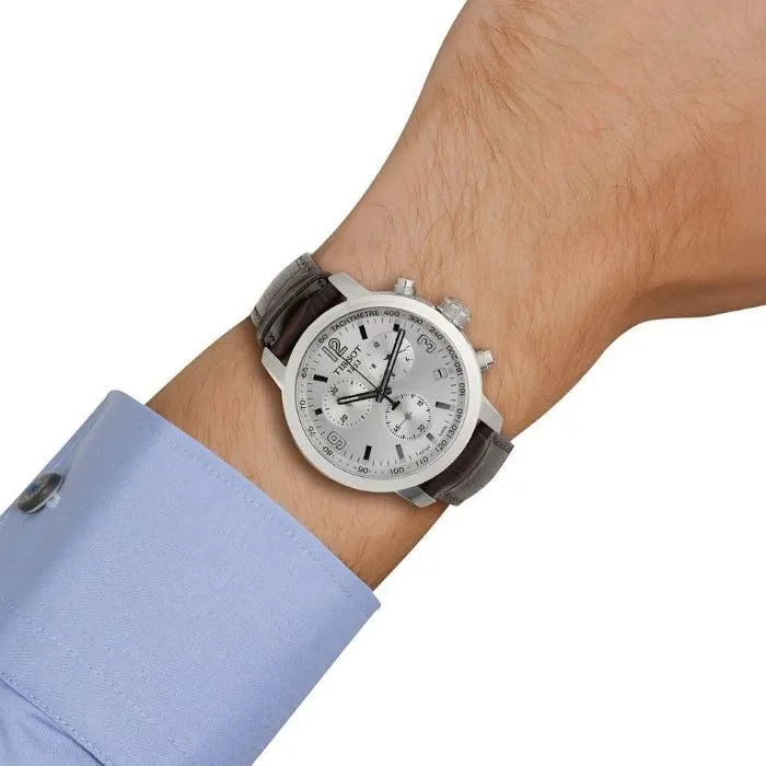 Tissot PRC 200 Chronograph White Dial Watch For Men - T055.417.16.017.01