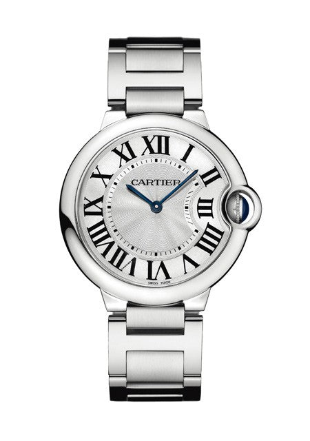 Cartier Ballon Bleu De Cartier Silver Dial Silver Steel Strap Watch for Women - W69011Z4