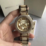 Michael Kors Camille Gold Dial Gold Steel Strap Watch for Women - MK5902