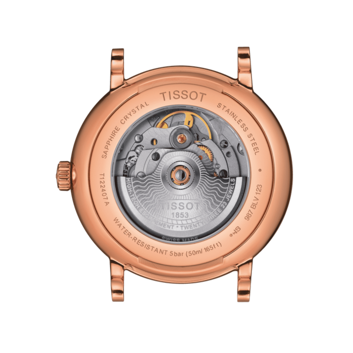 Tissot Carson Premium Powermatic 80 Silver Dial Brown Leather Strap Watch For Men - T122.407.36.033.00