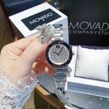Movado Bold Silver Dial Silver Steel Strap Watch For Women - 3600567