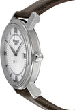 Tissot T Classic Bridgeport Silver Dial Brown Leather Strap Watch For Men - T097.410.16.038.00