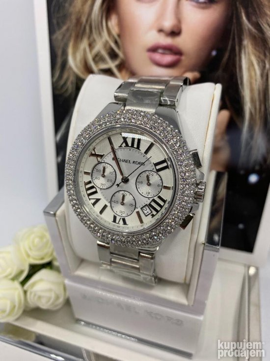 Michael Kors Camille Silver Dial Silver Steel Strap Watch for Women - MK5634
