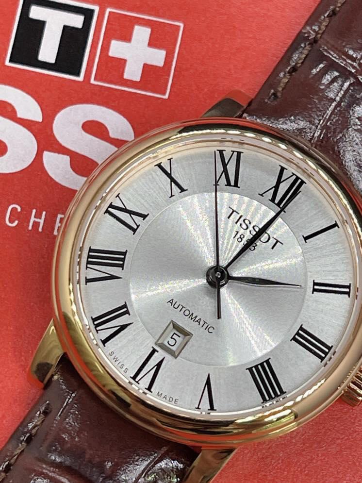 Tissot T Classic Carson Premium White Dial Brown Leather Strap Watch for Women - T122.207.36.033.00