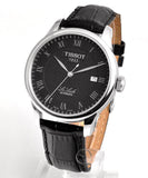 Tissot T Classic Le Locle Automatic Black Dial Black Leather Strap Watch For Men - T41.1.423.53