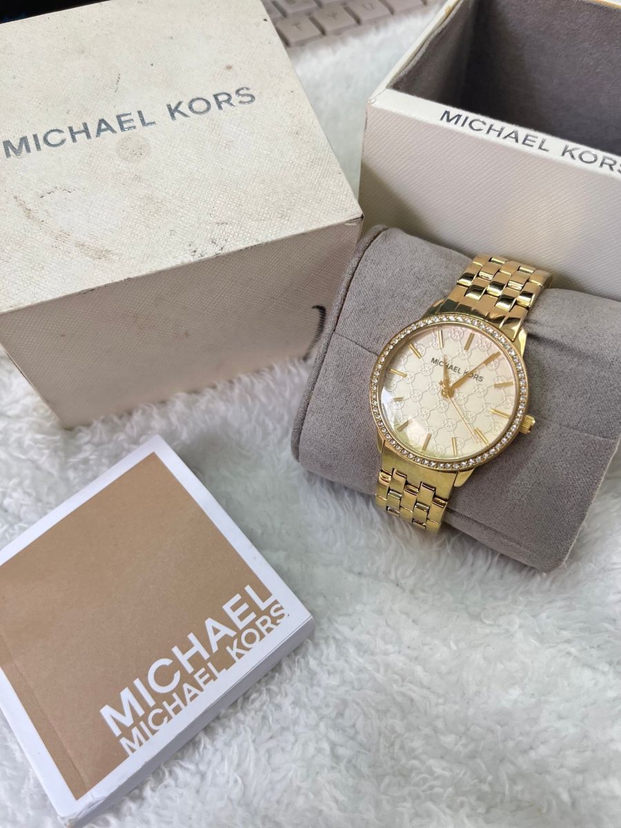Michael Kors Argyle Glitz Rose Gold Dial Rose Gold Steel Strap Watch For Women - MK3120