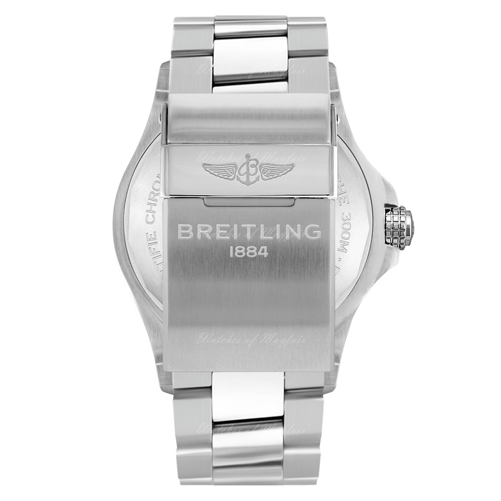 Breitling Avenger Automatic 43mm Black Dial Silver Steel Strap Watch for Men - A17318101B1A1