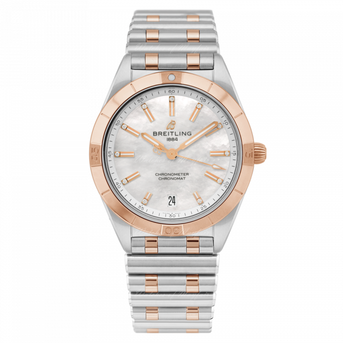 Breitling Chronomat 36 Mother of Pearl Dial Two Tone Steel Strap Watch for Women - U10380101A2U1
