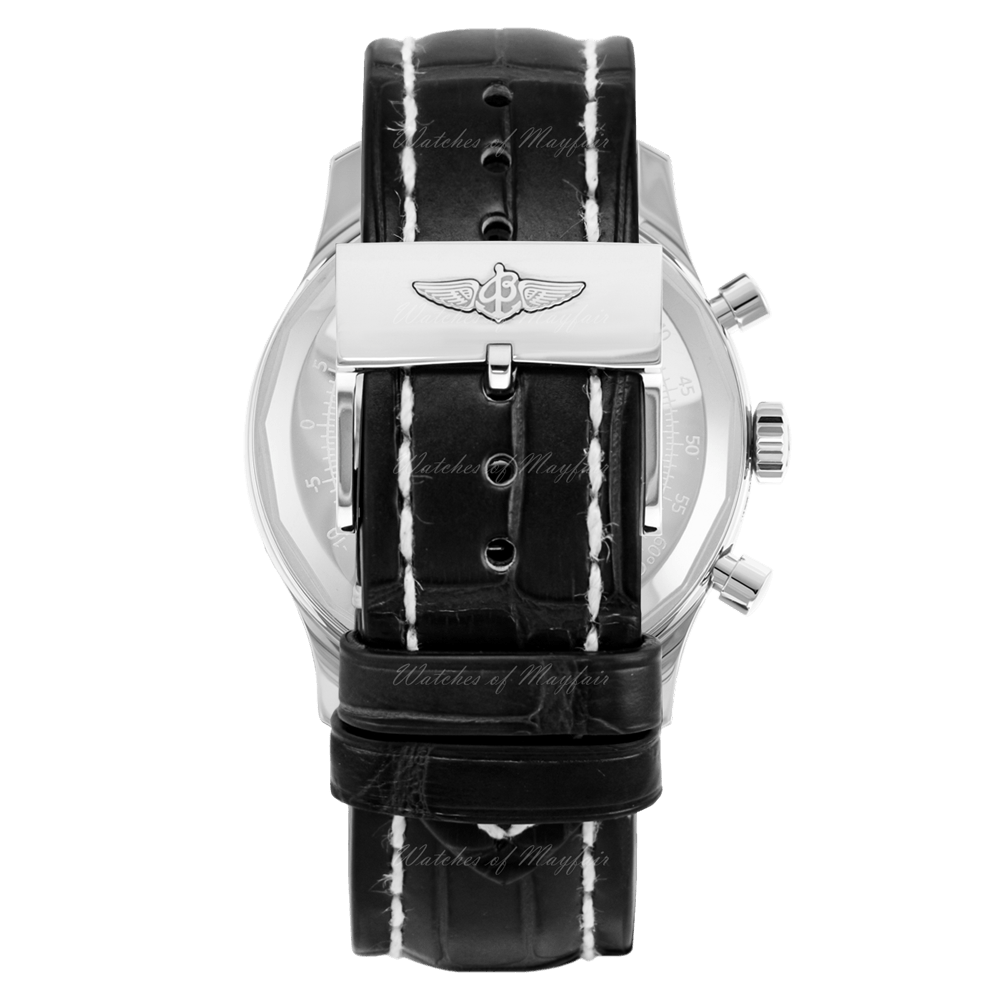 Breitling Navitimer 1 Chronograph 41mm Automatic Black Dial Black Leather Strap Mens Watch - A13324121B1P1